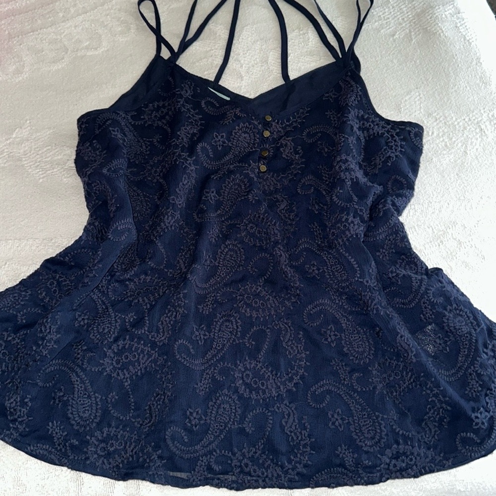 Maurices Navy Blue Embellished Camisole